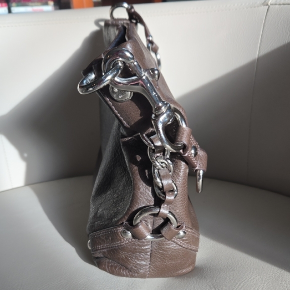 Coach Dark Brown Leather Shoulder Bag - Picture 3 of 13